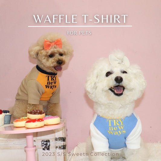 【New】Waffle T-shirt for pet 2023ss / ワッフルTシャツ for pet