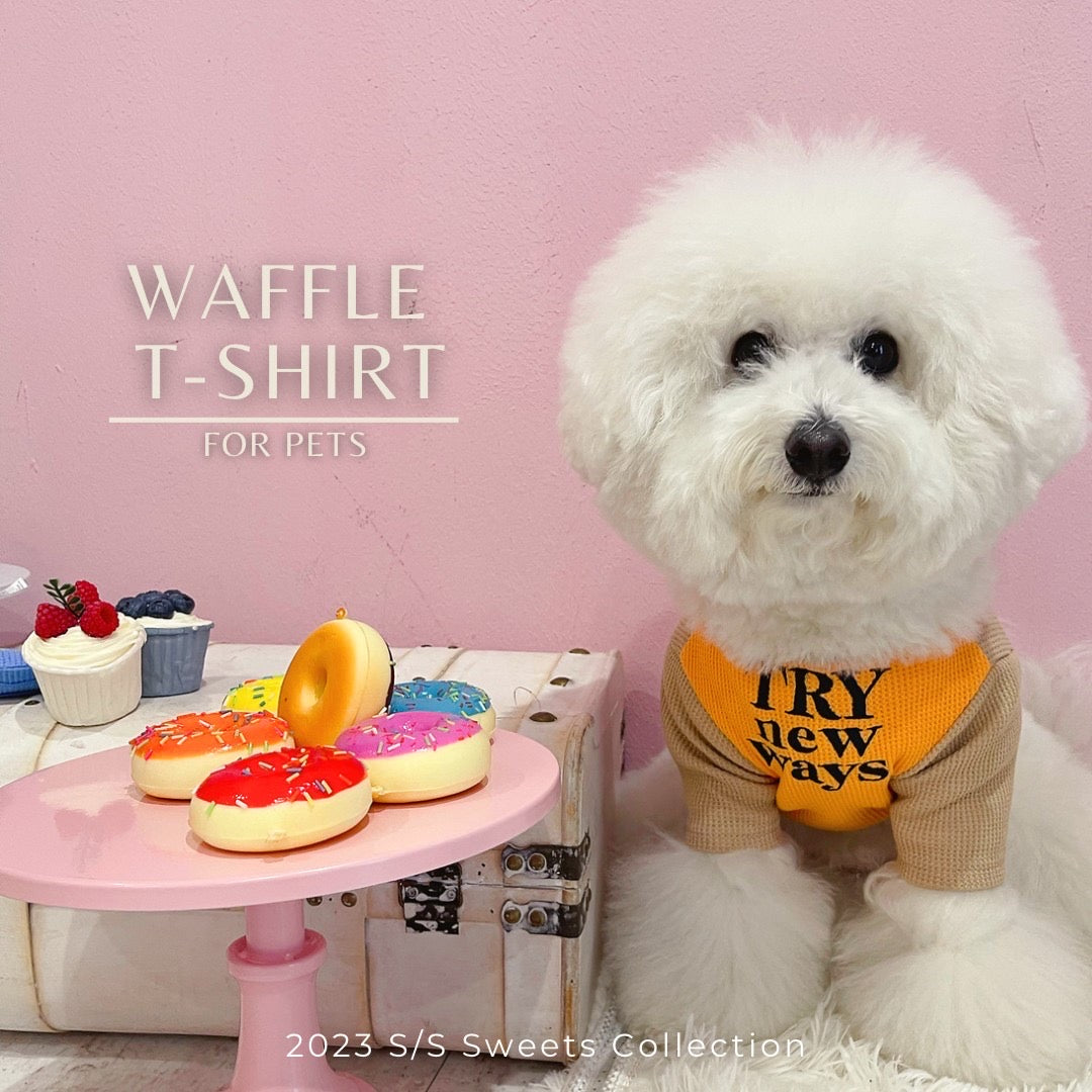 【2023SS】Waffle T-shirt for pet / ワッフルTシャツ for pet